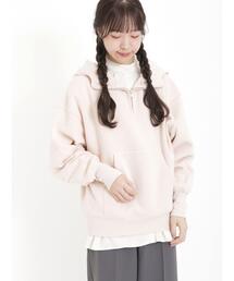 Samansa Mos2 | 裏毛フードジップスウェット(Tシャツ/カットソー)