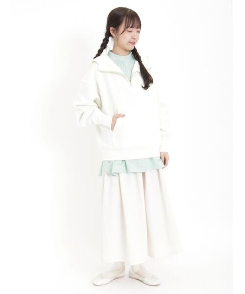 Samansa Mos2（サマンサ モスモス）の「裏毛フードジップスウェット（Tシャツ/カットソー・レディース・オフホワイト/グレー/ブラック/ピンク・F）」の19枚目の写真