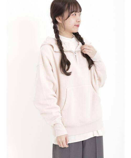 Samansa Mos2（サマンサ モスモス）の「裏毛フードジップスウェット（Tシャツ/カットソー・レディース・オフホワイト/グレー/ブラック/ピンク・F）」の17枚目の写真