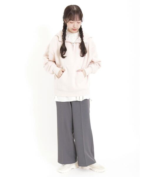 Samansa Mos2（サマンサ モスモス）の「裏毛フードジップスウェット（Tシャツ/カットソー・レディース・オフホワイト/グレー/ブラック/ピンク・F）」の16枚目の写真