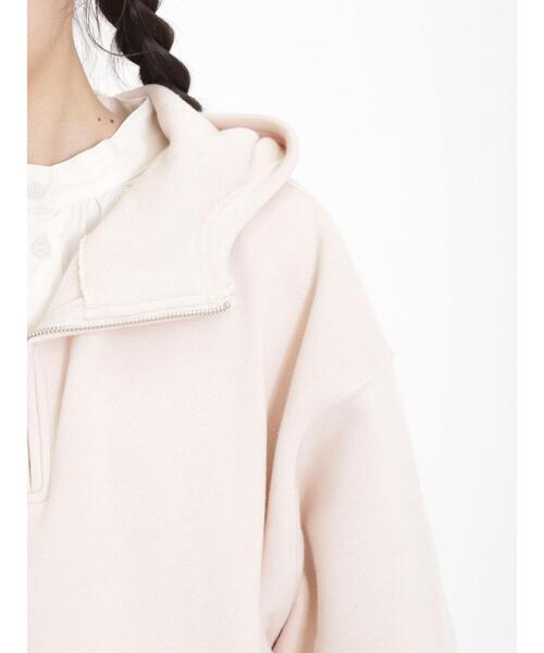 Samansa Mos2（サマンサ モスモス）の「裏毛フードジップスウェット（Tシャツ/カットソー・レディース・オフホワイト/グレー/ブラック/ピンク・F）」の8枚目の写真