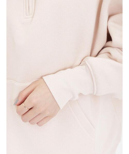 Samansa Mos2（サマンサ モスモス）の「裏毛フードジップスウェット（Tシャツ/カットソー・レディース・オフホワイト/グレー/ブラック/ピンク・F）」の7枚目の写真