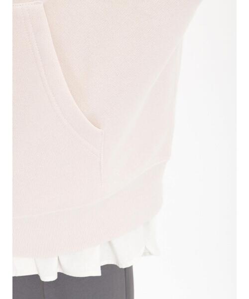 Samansa Mos2（サマンサ モスモス）の「裏毛フードジップスウェット（Tシャツ/カットソー・レディース・オフホワイト/グレー/ブラック/ピンク・F）」の6枚目の写真