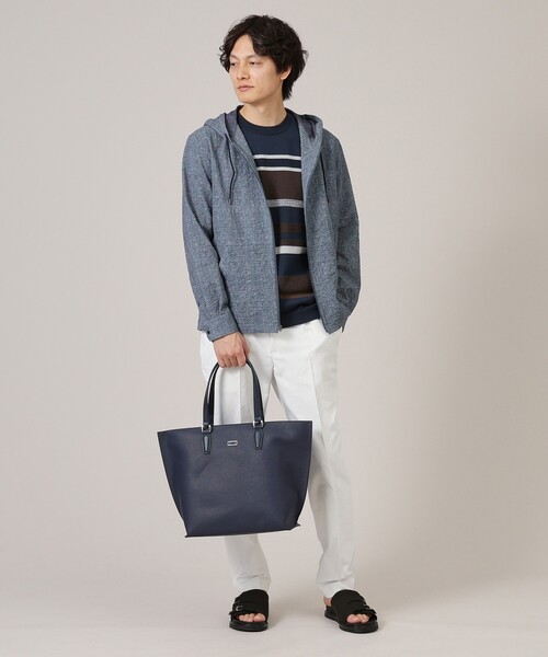 【美品】　タケオキクチ　シュリンクPU トートバッグ　ネイビー セール】シュリンクPU トートバッグ（トートバッグ）｜TAKEO