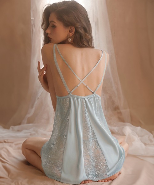 Miniministore（ミニミニストア）の「セクシーランジェリーパット付き パジャマ（インナーウェア/肌着・レディース・ブラック/グレー/パープル/ワインレッド/ホワイト/ピンク・FREE）」の13枚目の写真