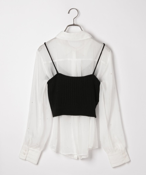 Heather（ヘザー）の「ビスチェSETビジューシャツ　111421（シャツ/ブラウス・レディース・ホワイト/ブラック・FREE）」の18枚目の写真