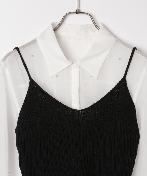 Heather（ヘザー）の「ビスチェSETビジューシャツ　111421（シャツ/ブラウス・レディース・ホワイト/ブラック・FREE）」の19枚目の写真