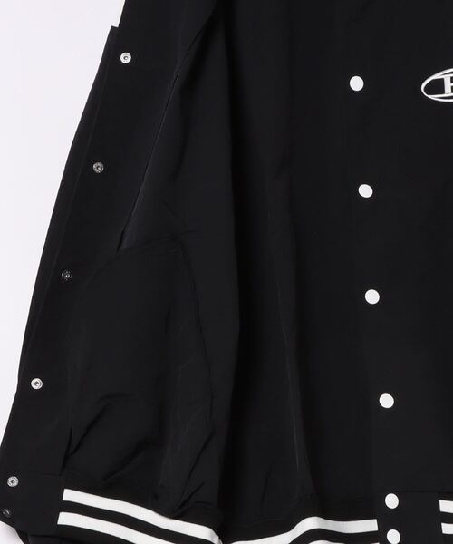 SPINNS（スピンズ）の「【ユニセックスで着用可能】ラインリブナイロンスタジャン（スタジャン・メンズ・ブラック/グレー/カーキ・ONESIZE）」の5枚目の写真