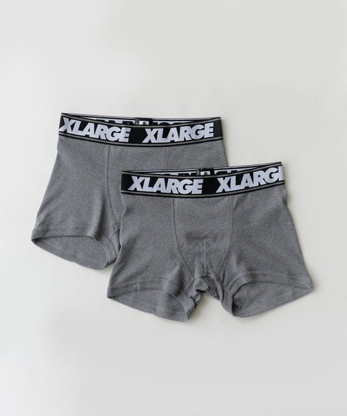 XLARGE（エクストララージ）の「XLARGE/エクストララージ XL_無地2Pセット ボクサーパンツ 2026年春夏（ボクサーパンツ・メンズ・カーキ/ブラック/パープル/ネイビー/レッド/杢グレー・M/L/XL）」の2枚目の写真