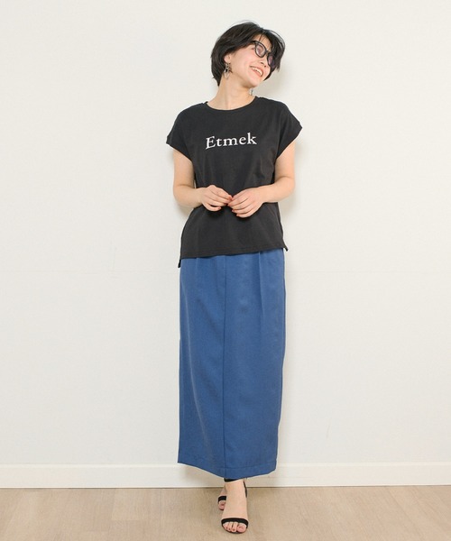 INED CLARO（イネドクラロ）の「EtmekロゴフレンチスリーブTシャツ（Tシャツ/カットソー・レディース・ブラック/オフホワイト・フリー）」の9枚目の写真