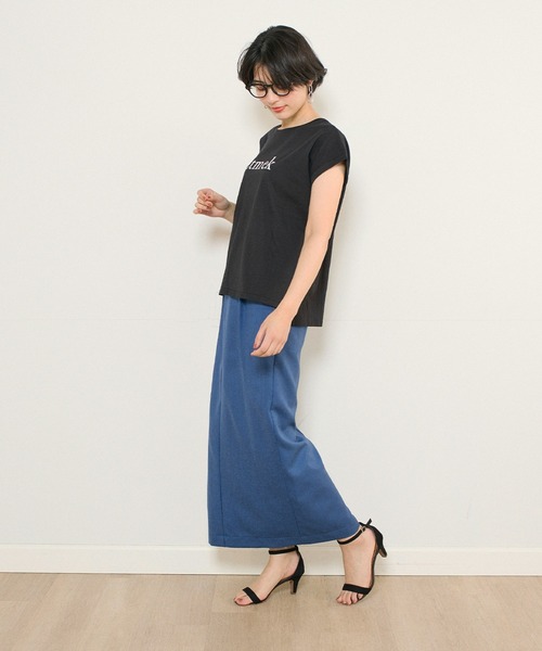 INED CLARO（イネドクラロ）の「EtmekロゴフレンチスリーブTシャツ（Tシャツ/カットソー・レディース・ブラック/オフホワイト・フリー）」の10枚目の写真