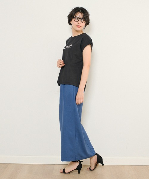 INED CLARO（イネドクラロ）の「EtmekロゴフレンチスリーブTシャツ（Tシャツ/カットソー・レディース・ブラック/オフホワイト・フリー）」の12枚目の写真