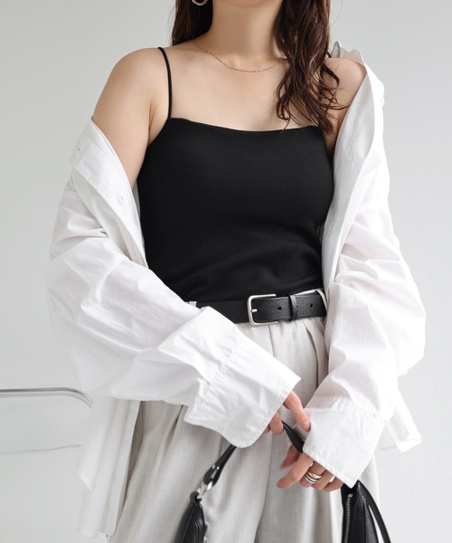 セール】【新色追加】コットンスムースカップ付きキャミソール