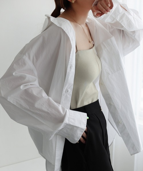 andme(アンドミー)の「【新色追加】コットンスムースカップ付きキャミソール(キャミソール・レディース・チャコールグレー/ブラウン/キナリ/ブラック/セージグリーン/ベージュ/ネイビー・M)」の21枚目の写真