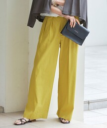 自由区（ジユウク）の「【セットアップ対応・洗える】リネンビスコースストレッチワイド パンツ（その他パンツ）」