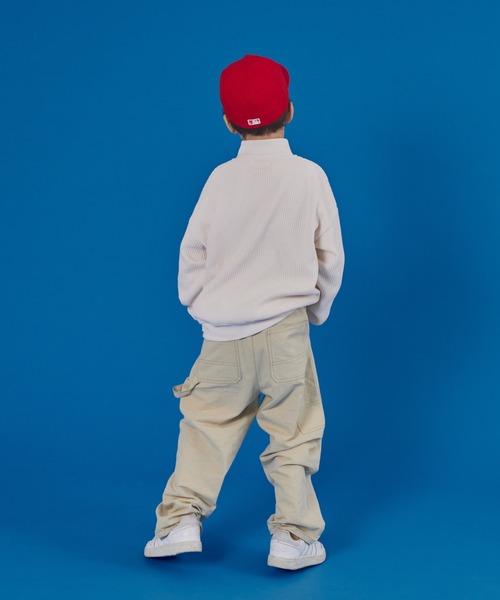 PAIRMANON STREET（ペアマノンストリート）の「【PAIRMANON STREET】長袖 ワッフル ドライバーズ ジップ カーディガン（カーディガン/ボレロ・キッズ・ネイビー/アイボリー/ブラック・100/110/120/130/140/150/90）」の7枚目の写真