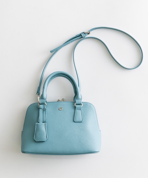 OLIVE des OLIVE（オリーブデオリーブ）の「ブガッティ型ミニバッグ　1041120090（ショルダーバッグ・レディース・アイボリー/サックスブルー/ブラック・FREE）」の3枚目の写真