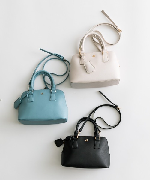 OLIVE des OLIVE（オリーブデオリーブ）の「ブガッティ型ミニバッグ　1041120090（ショルダーバッグ・レディース・アイボリー/サックスブルー/ブラック・FREE）」の7枚目の写真