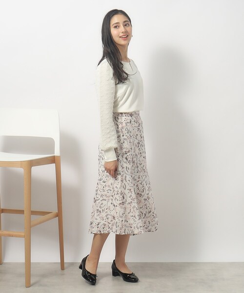 index（インデックス）の「◆キーネックプルオーバー【洗濯機洗い可】（Tシャツ/カットソー・レディース・ホワイト/ライトグリーン/ブラック・36/38/40/42）」の6枚目の写真