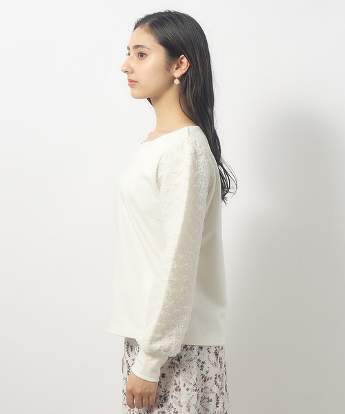 index（インデックス）の「◆キーネックプルオーバー【洗濯機洗い可】（Tシャツ/カットソー・レディース・ホワイト/ライトグリーン/ブラック・36/38/40/42）」の17枚目の写真