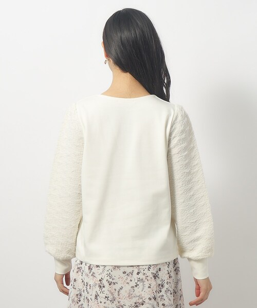 index（インデックス）の「◆キーネックプルオーバー【洗濯機洗い可】（Tシャツ/カットソー・レディース・ホワイト/ライトグリーン/ブラック・36/38/40/42）」の18枚目の写真