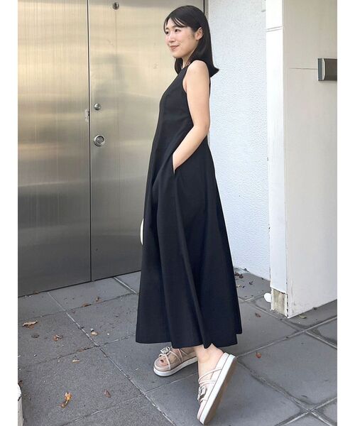 MERCURYDUO(マーキュリーデュオ)の「リネンライクバックシャンカラーワンピース(ワンピース・レディース・ブラック/ピンク/ライム・SMALL/MEDIUM)」の15枚目の写真