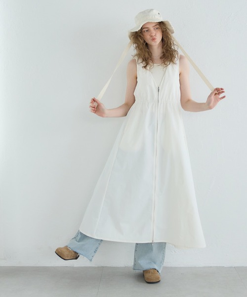 coca（coca）（コカ）の「【WEB限定セール】パリフワVネックジッパージャンパースカート（ジャンパースカート・レディース・ホワイト/ブラック/ドット・ONE SIZE/M/L）」の22枚目の写真