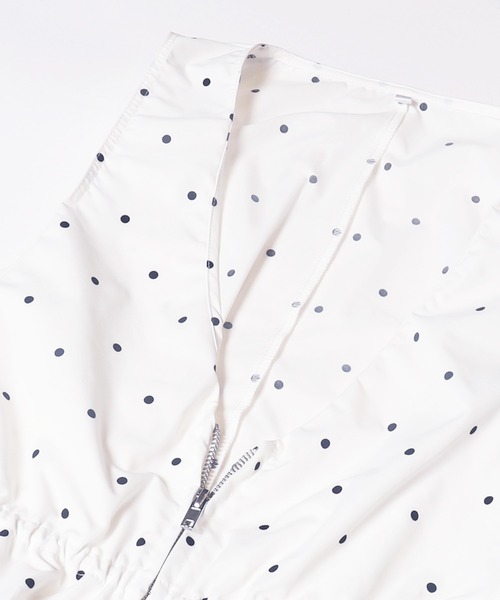 coca（coca）（コカ）の「【WEB限定セール】パリフワVネックジッパージャンパースカート（ジャンパースカート・レディース・ホワイト/ブラック/ドット・ONE SIZE/M/L）」の16枚目の写真