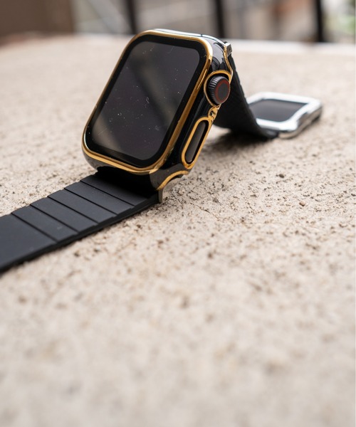 zandy(ズィーアンドワイ)の「zandy ズィーアンドワイ Apple Watch ケース&ベルトセット【ツヤハードケース】 アップルウォッチカバー& マグネットシリコンバンド // set8(デジタル腕時計・レディース・ブラック×ゴールド/グリーン/ブラック×ブラック/ブラック×シルバー/ブラック×レッド/ピンク/ホワイト×ブラック・S/M)」の5枚目の写真