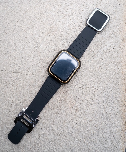 zandy(ズィーアンドワイ)の「zandy ズィーアンドワイ Apple Watch ケース&ベルトセット【ツヤハードケース】 アップルウォッチカバー& マグネットシリコンバンド // set8(デジタル腕時計・レディース・ブラック×ゴールド/グリーン/ブラック×ブラック/ブラック×シルバー/ブラック×レッド/ピンク/ホワイト×ブラック・S/M)」の19枚目の写真