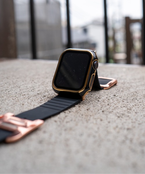 zandy(ズィーアンドワイ)の「zandy ズィーアンドワイ Apple Watch ケース&ベルトセット【ツヤハードケース】 アップルウォッチカバー& マグネットシリコンバンド // set8(デジタル腕時計・レディース・ブラック×ゴールド/グリーン/ブラック×ブラック/ブラック×シルバー/ブラック×レッド/ピンク/ホワイト×ブラック・S/M)」の20枚目の写真