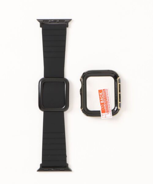 zandy(ズィーアンドワイ)の「zandy ズィーアンドワイ Apple Watch ケース&ベルトセット【ツヤハードケース】 アップルウォッチカバー& マグネットシリコンバンド // set8(デジタル腕時計・レディース・ブラック×ゴールド/グリーン/ブラック×ブラック/ブラック×シルバー/ブラック×レッド/ピンク/ホワイト×ブラック・S/M)」の14枚目の写真