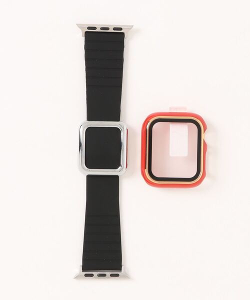 zandy(ズィーアンドワイ)の「zandy ズィーアンドワイ Apple Watch ケース&ベルトセット【ツヤハードケース】 アップルウォッチカバー& マグネットシリコンバンド // set8(デジタル腕時計・レディース・ブラック×ゴールド/グリーン/ブラック×ブラック/ブラック×シルバー/ブラック×レッド/ピンク/ホワイト×ブラック・S/M)」の21枚目の写真