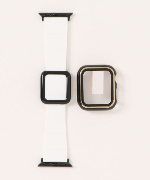 zandy(ズィーアンドワイ)の「zandy ズィーアンドワイ Apple Watch ケース&ベルトセット【ツヤハードケース】 アップルウォッチカバー& マグネットシリコンバンド // set8(デジタル腕時計・レディース・ブラック×ゴールド/グリーン/ブラック×ブラック/ブラック×シルバー/ブラック×レッド/ピンク/ホワイト×ブラック・S/M)」の8枚目の写真