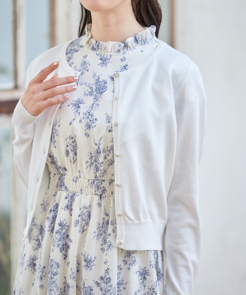 tocco closet(トッコ クローゼット)の「UVカーディガン(カーディガン/ボレロ・レディース・ブラック/ピンクベージュ/オフホワイト/ミント・M)」の2枚目の写真
