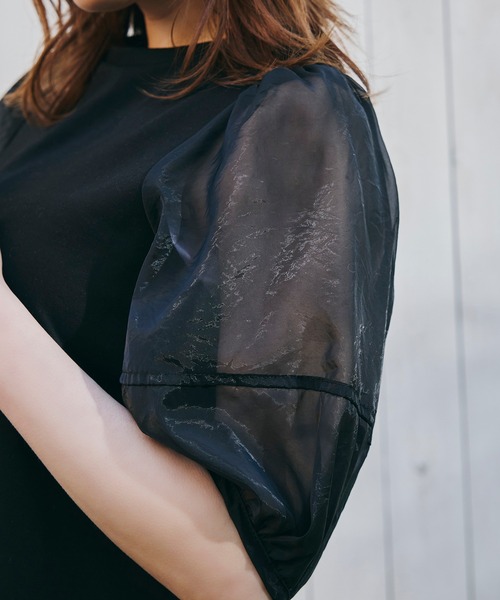LANTINAM（ランティナム）の「【ZOZO限定】シアースリーブTシャツワンピース（ワンピース・レディース・ブラック/ピンク・FREE）」の16枚目の写真