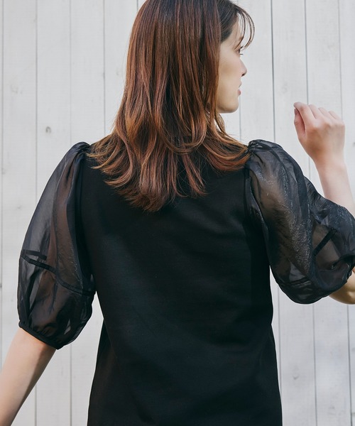 LANTINAM（ランティナム）の「【ZOZO限定】シアースリーブTシャツワンピース（ワンピース・レディース・ブラック/ピンク・FREE）」の17枚目の写真