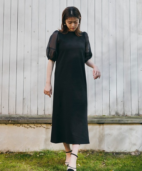 LANTINAM（ランティナム）の「【ZOZO限定】シアースリーブTシャツワンピース（ワンピース・レディース・ブラック/ピンク・FREE）」の11枚目の写真