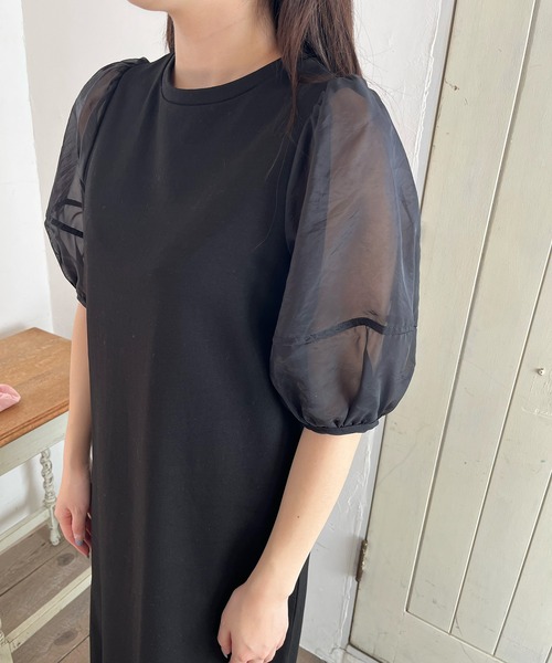 LANTINAM（ランティナム）の「【ZOZO限定】シアースリーブTシャツワンピース（ワンピース・レディース・ブラック/ピンク・FREE）」の20枚目の写真