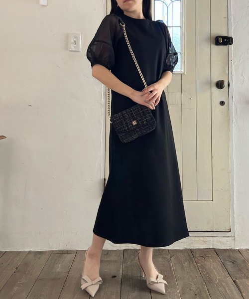 LANTINAM（ランティナム）の「【ZOZO限定】シアースリーブTシャツワンピース（ワンピース・レディース・ブラック/ピンク・FREE）」の18枚目の写真