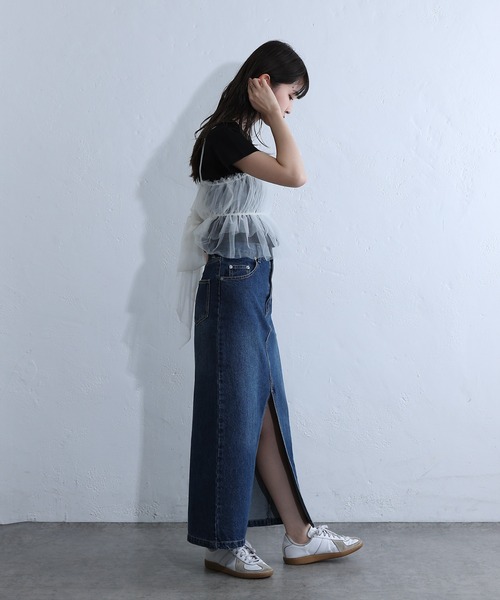 COLONY 2139（コロニートゥーワンスリーナイン）の「スマート半袖コンパクトTシャツ（Tシャツ/カットソー・レディース・ブラック/チャコールグレー/ホワイト・SMALL/MEDIUM）」の18枚目の写真