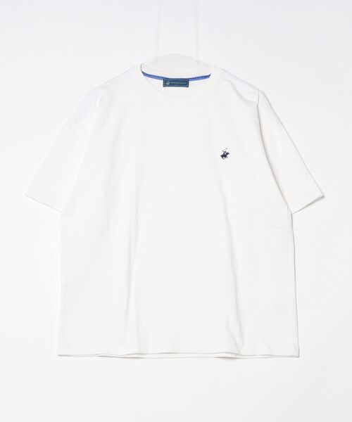 BEVERLY HILLS POLO CLUB(ビバリーヒルズポロクラブ)の「BEVERLY HILLS POLO CLUB / 天竺クルーT / 4222-4752(Tシャツ/カットソー・レディース・ブラック/ブルー/オフホワイト/バーガンディー・MEDIUM/X-LARGE/LARGE)」の2枚目の写真