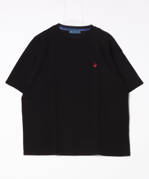 BEVERLY HILLS POLO CLUB(ビバリーヒルズポロクラブ)の「BEVERLY HILLS POLO CLUB / 天竺クルーT / 4222-4752(Tシャツ/カットソー・レディース・ブラック/ブルー/オフホワイト/バーガンディー・MEDIUM/X-LARGE/LARGE)」の1枚目の写真