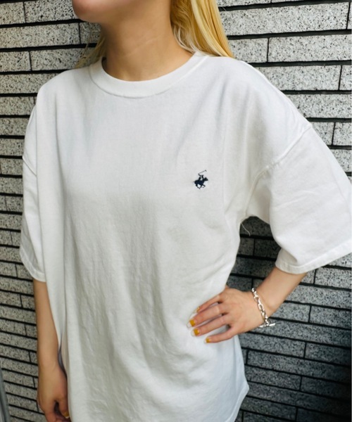 BEVERLY HILLS POLO CLUB(ビバリーヒルズポロクラブ)の「BEVERLY HILLS POLO CLUB / 天竺クルーT / 4222-4752(Tシャツ/カットソー・レディース・ブラック/ブルー/オフホワイト/バーガンディー・MEDIUM/X-LARGE/LARGE)」の8枚目の写真