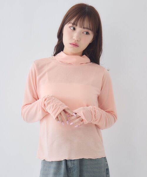 ems excite(エムズエキサイト)の「メロウ切り替えインナーCT(Tシャツ/カットソー・レディース・ブラック/ナチュラル/ピンク・FREE)」の21枚目の写真
