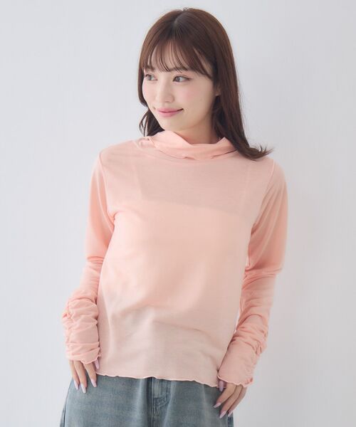 ems excite(エムズエキサイト)の「メロウ切り替えインナーCT(Tシャツ/カットソー・レディース・ブラック/ナチュラル/ピンク・FREE)」の20枚目の写真