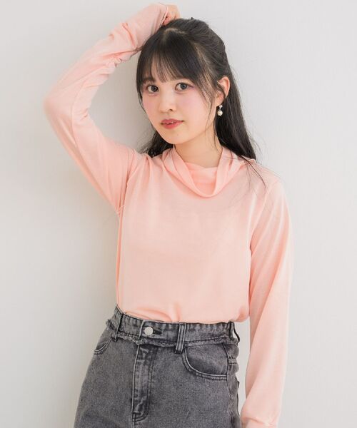 ems excite(エムズエキサイト)の「メロウ切り替えインナーCT(Tシャツ/カットソー・レディース・ブラック/ナチュラル/ピンク・FREE)」の5枚目の写真