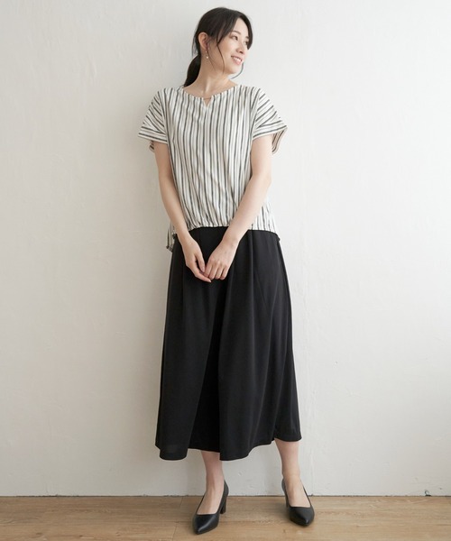 IKKA LOUNGE（イッカラウンジ）の「【セットアップ対応】GOKU楽さらっとリラックスプルオーバー（Tシャツ/カットソー・レディース・ブラック/その他1/ベージュ・M/L/S）」の16枚目の写真