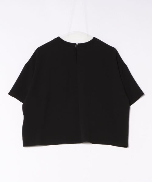 PICCIN(ピッチン)の「【WEB限定】フロント配色ロゴジョーゼットプルオーバー(Tシャツ/カットソー・レディース・オフホワイト/チャコールグレー/ブラック・M)」の4枚目の写真