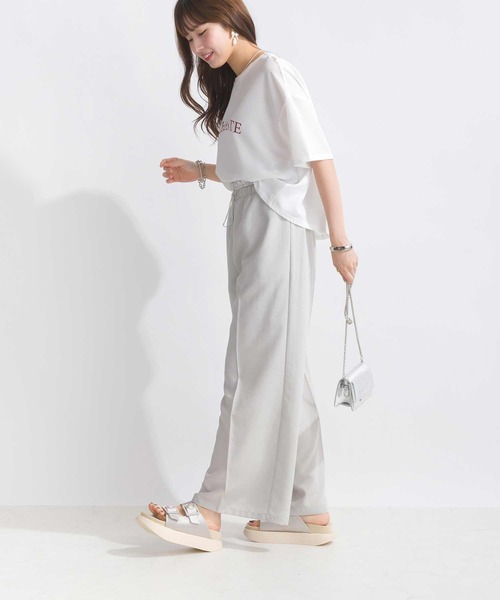 PICCIN(ピッチン)の「【WEB限定】フロント配色ロゴジョーゼットプルオーバー(Tシャツ/カットソー・レディース・オフホワイト/チャコールグレー/ブラック・M)」の21枚目の写真
